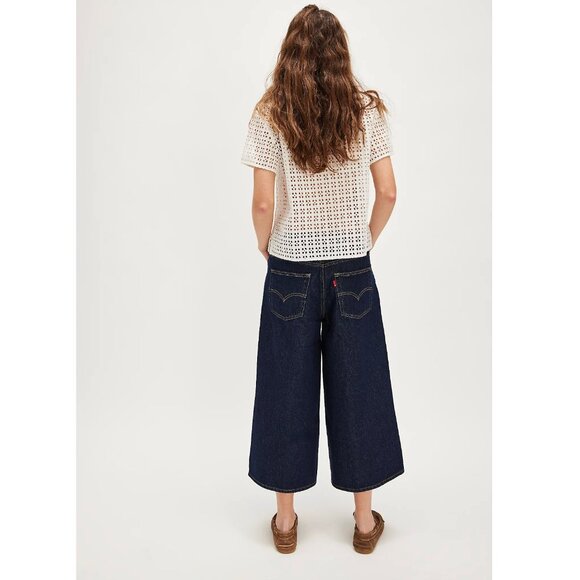 NWT Free People X  Levi's XL Culotte Jeans Blue SZ-31 - Picture 3 of 8